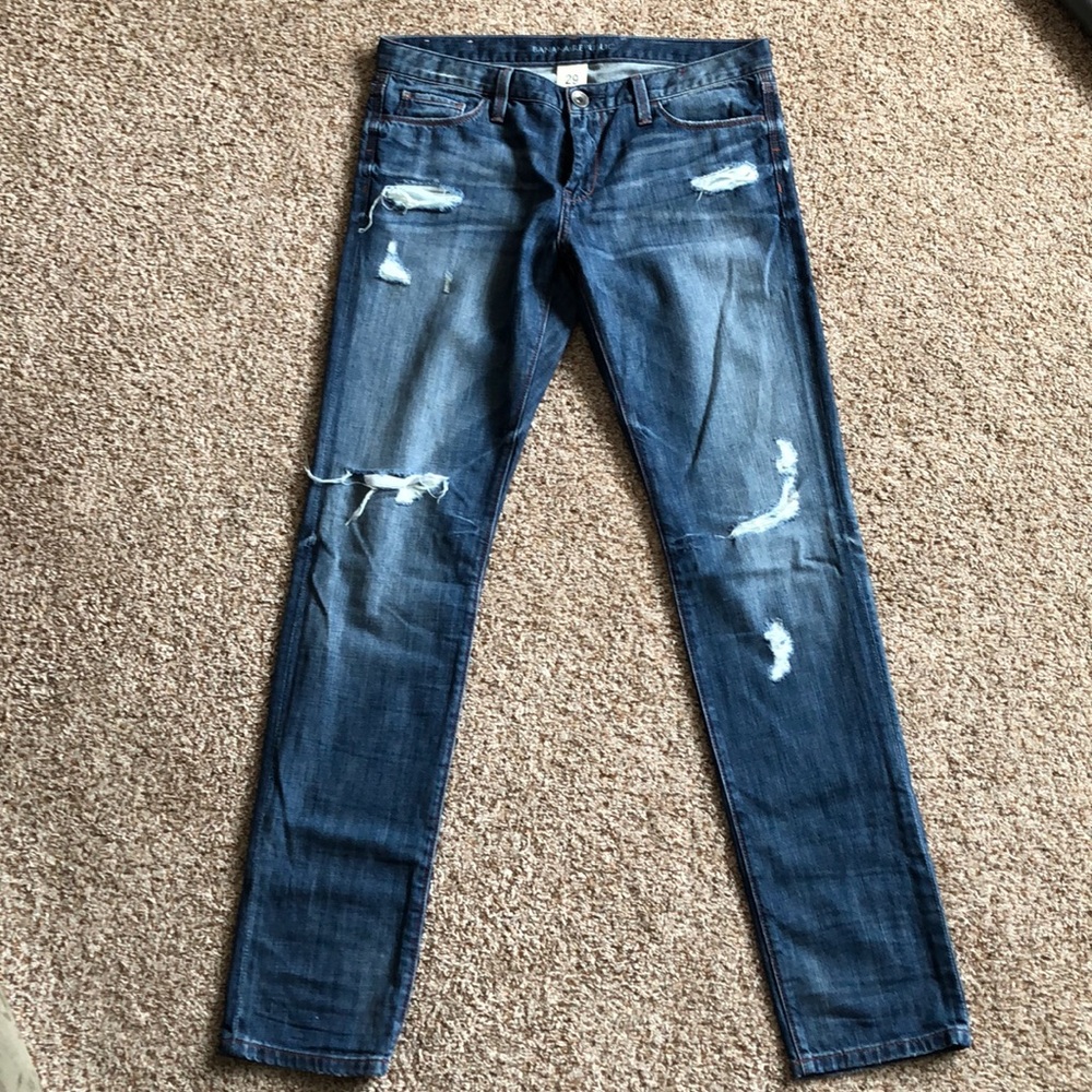 Banana republic skinny ripped jeans